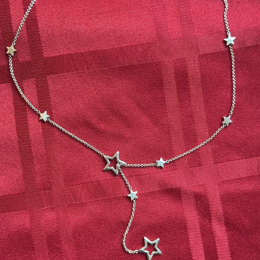 ORIGINAL Tiffany's silver star lariat. New in box. - Picture 3 of 4